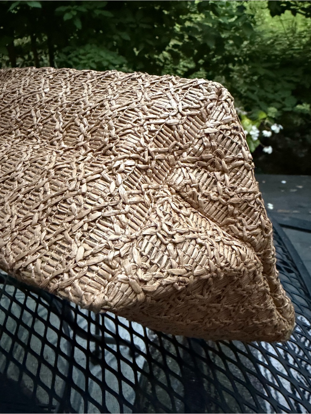 Dior Tan Woven Tote with White DIOR Embroidery - Picture 3 of 7